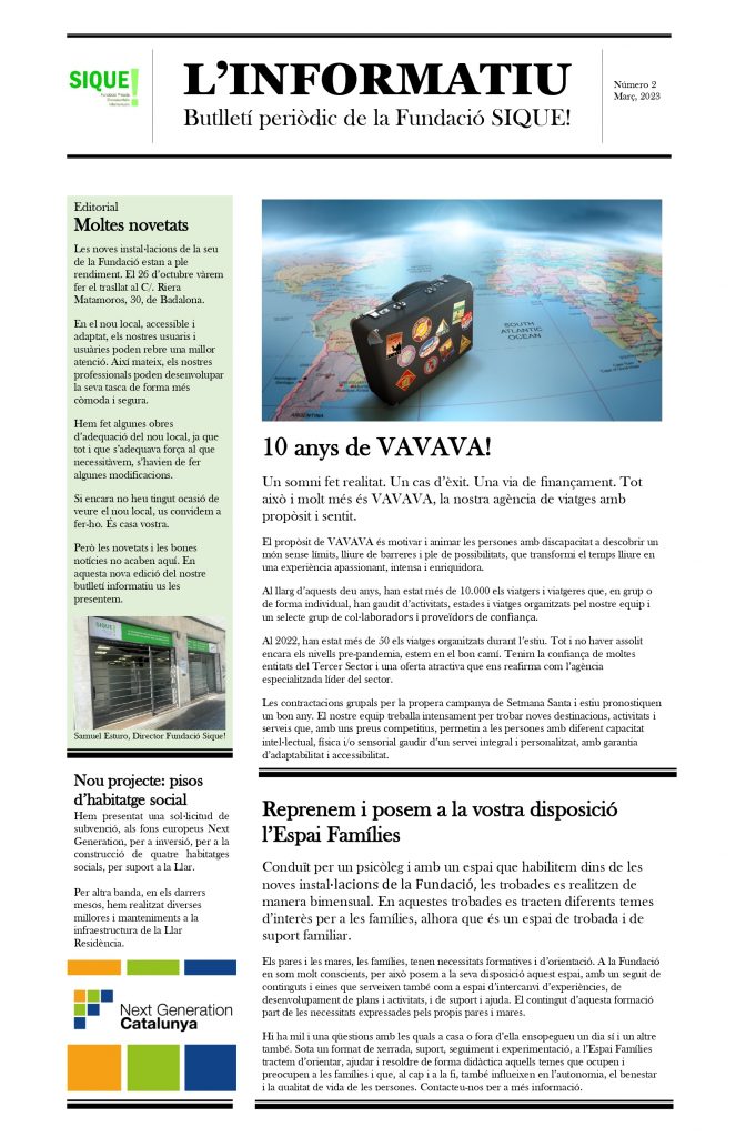 Arriba una nova edició de l'Informatiu de Sique